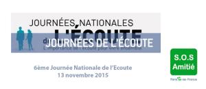 J-3 : 6ème Journée Nationale de l'Ecoute avec S.O.S Amitié Paris Île-de-France, le 13 novembre 2015.