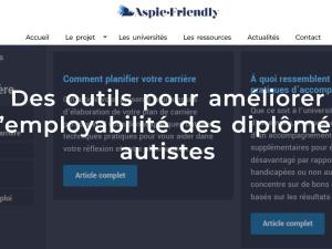  alt="'Aspie Friendly', un programme d'accompagnement pour faciliter l'inclusion à l'université des futurs et actuels étudiants autistes"